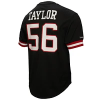 Men's Mitchell & Ness Lawrence Taylor Black New York Giants Big Tall Mesh Player Name Number Top