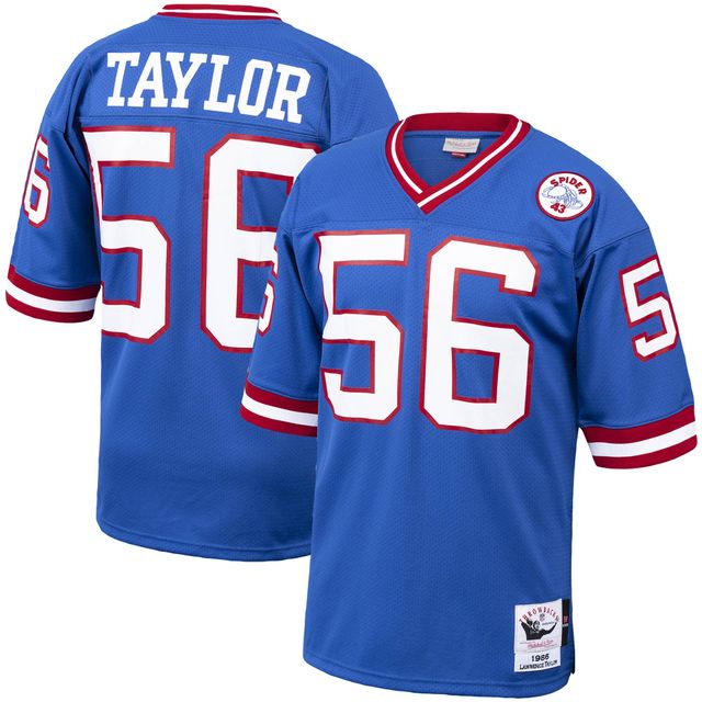 Maillot de joueur retraité authentique Mitchell & Ness Lawrence Taylor Royal New York Giants 1986 pour hommes