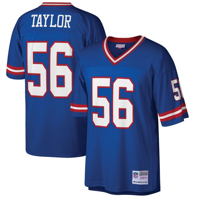 Maillot réplique de joueur retraité Mitchell & Ness Lawrence Taylor Royal New York Giants Big Tall 1986 pour hommes