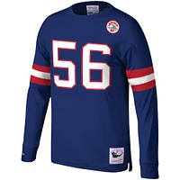 Mitchell & Ness Lawrence Taylor Royal New York Giants Throwback Nom et numéro du joueur retraité Haut à manches longues