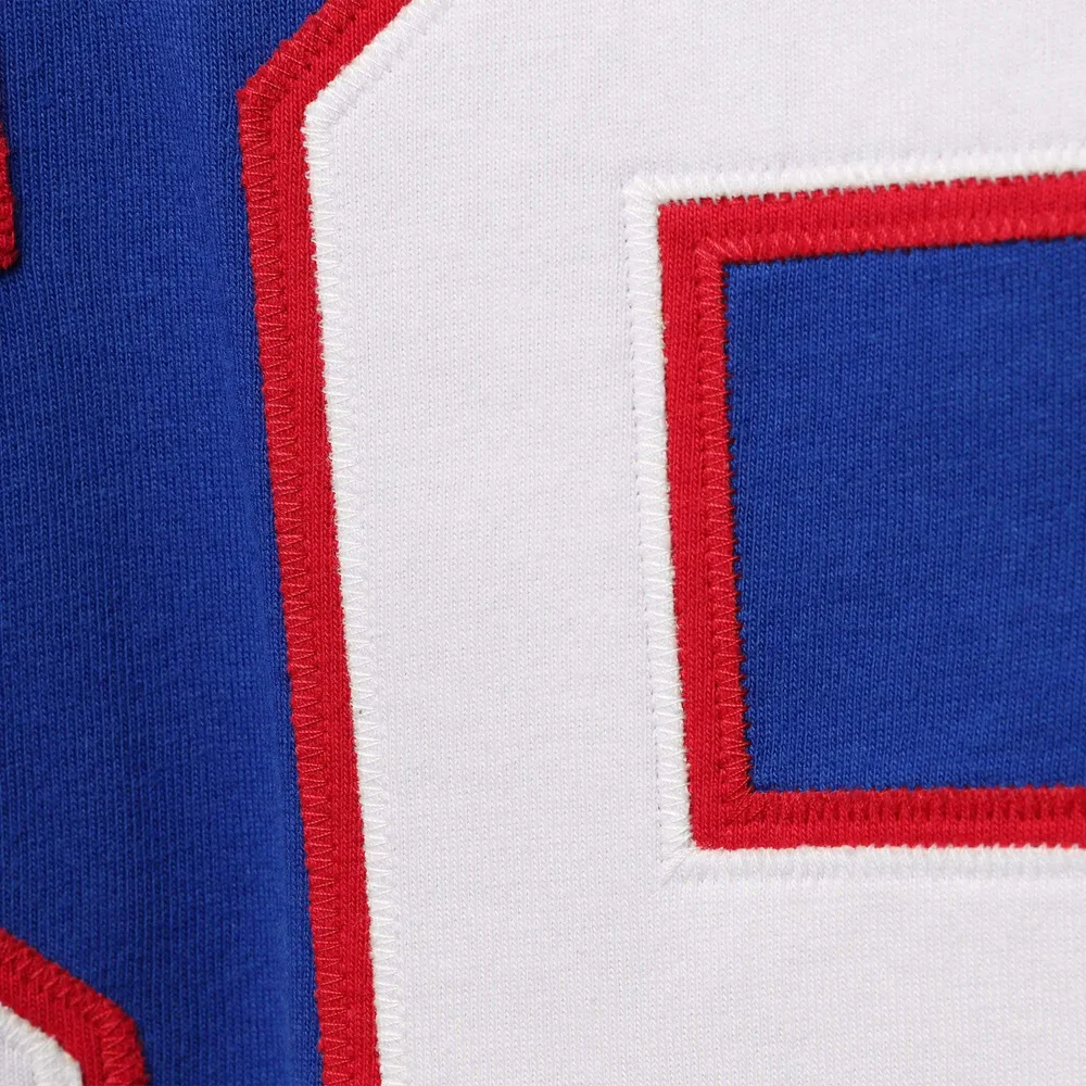 Mitchell & Ness Lawrence Taylor Royal New York Giants Throwback Nom et numéro du joueur retraité Haut à manches longues