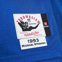Maillot de joueur retraité authentique Mitchell & Ness Michael Strahan Royal New York Giants 1993 pour hommes