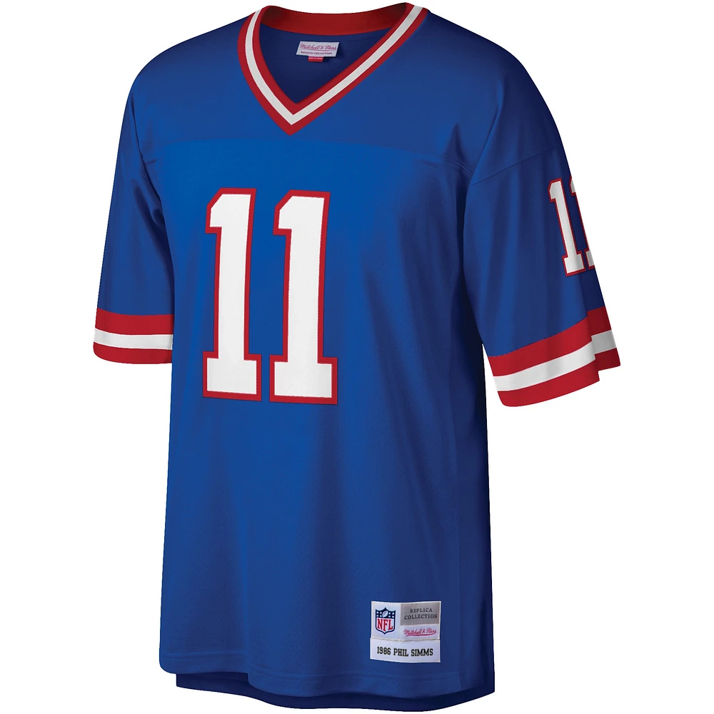 Men's Mitchell & Ness Phil Simms Royal New York Giants Legacy Replica Jersey
