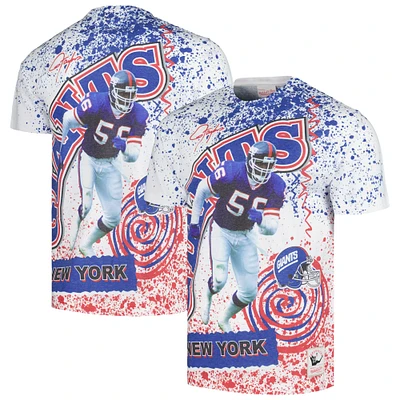 T-shirt avec nom et numéro de joueur à la retraite des Giants New York Mitchell & Ness pour homme, blanc