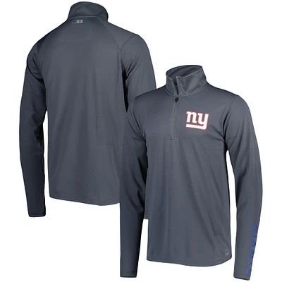 Pull à demi-zip MSX by Michael Strahan pour homme, coloris anthracite, des New York Giants