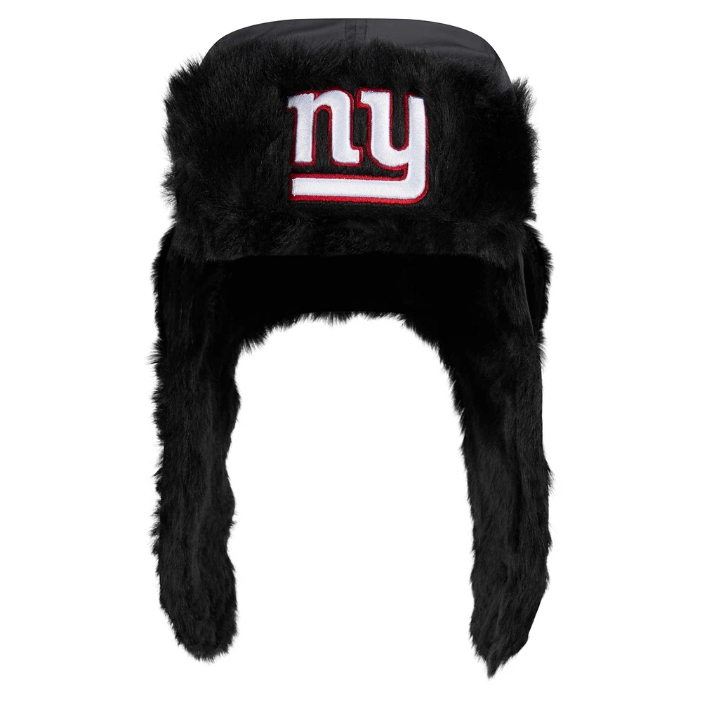 Men's New Era Black York Giants Trapper Hat