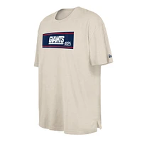 Men's New Era  Cream York Giants Third Down Big & Tall Historic T-Shirt