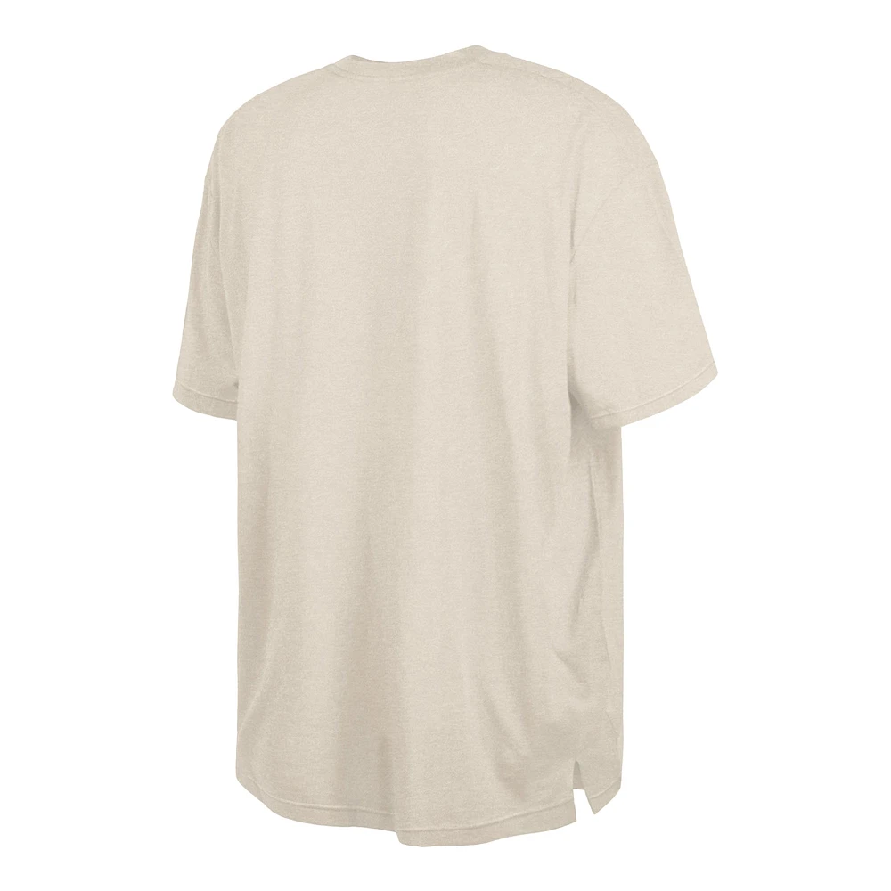 Men's New Era  Cream York Giants Third Down Big & Tall Historic T-Shirt