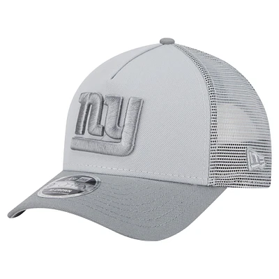 Casquette ajustable A-Frame Trucker 9FORTY pour homme New Era grise des New York Giants Domain