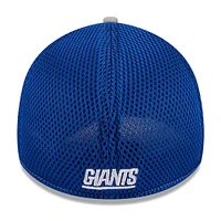 Men's New Era Gray York Giants  Pipe 39THIRTY Flex Hat