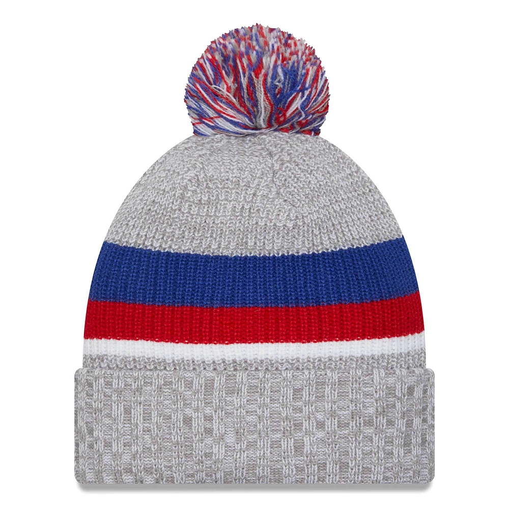 Men's New Era Heather Gray New York Giants Cuffed Knit Hat with Pom