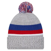 Men's New Era Heather Gray New York Giants Cuffed Knit Hat with Pom