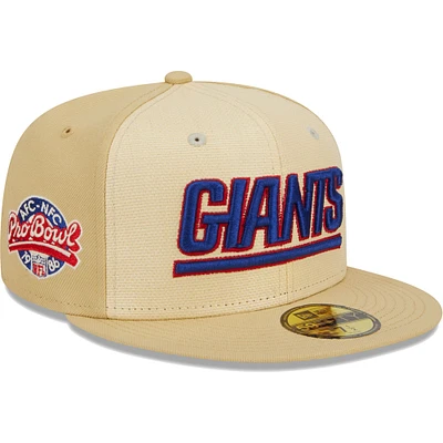 Casquette ajustée 59FIFTY kaki New York Giants en raphia pour homme Era