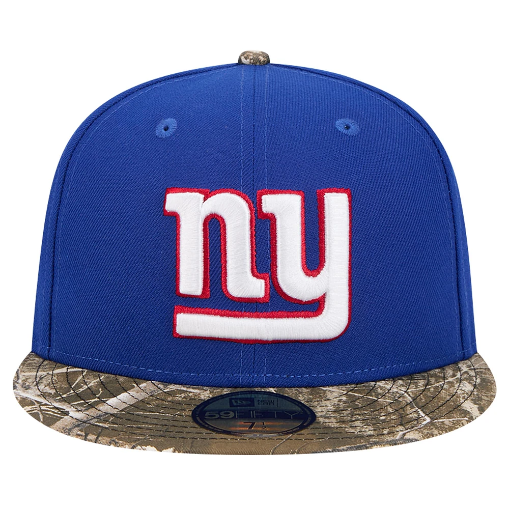 Men's New Era Royal York Giants Active Two-Tone Camo 59FIFTY Fitted Hat