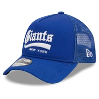 Men's New Era Royal New York Giants Caliber Trucker 9FORTY Adjustable Hat