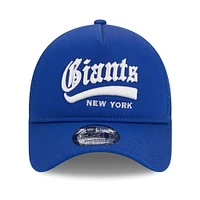 Men's New Era Royal New York Giants Caliber Trucker 9FORTY Adjustable Hat