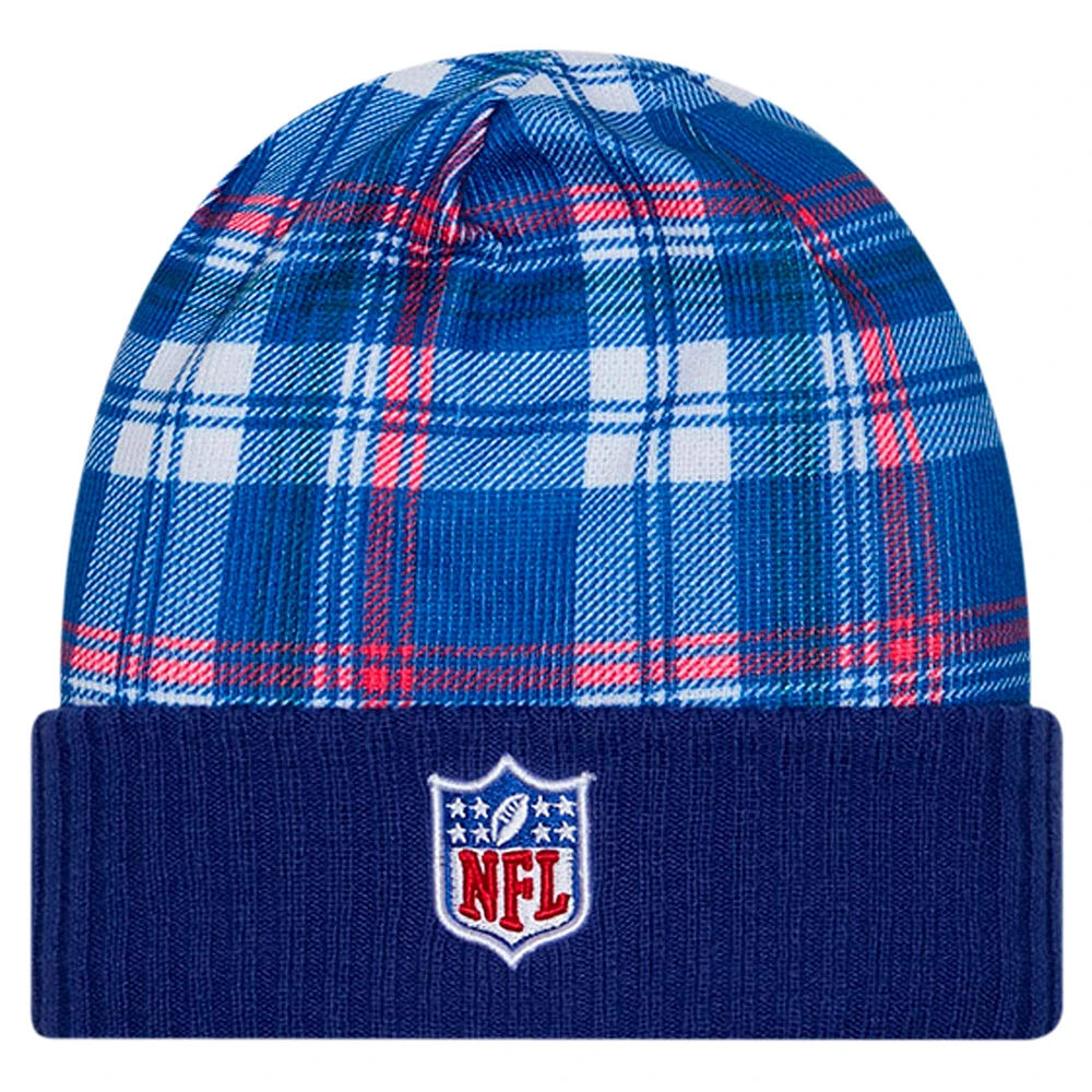 Men's New Era  Royal New York Giants Sideline Statement Cuffed Knit Hat