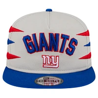 Men's New Era Stone/Royal New York Giants Athletic Golfer Snapback Hat
