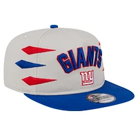Men's New Era Stone/Royal New York Giants Athletic Golfer Snapback Hat