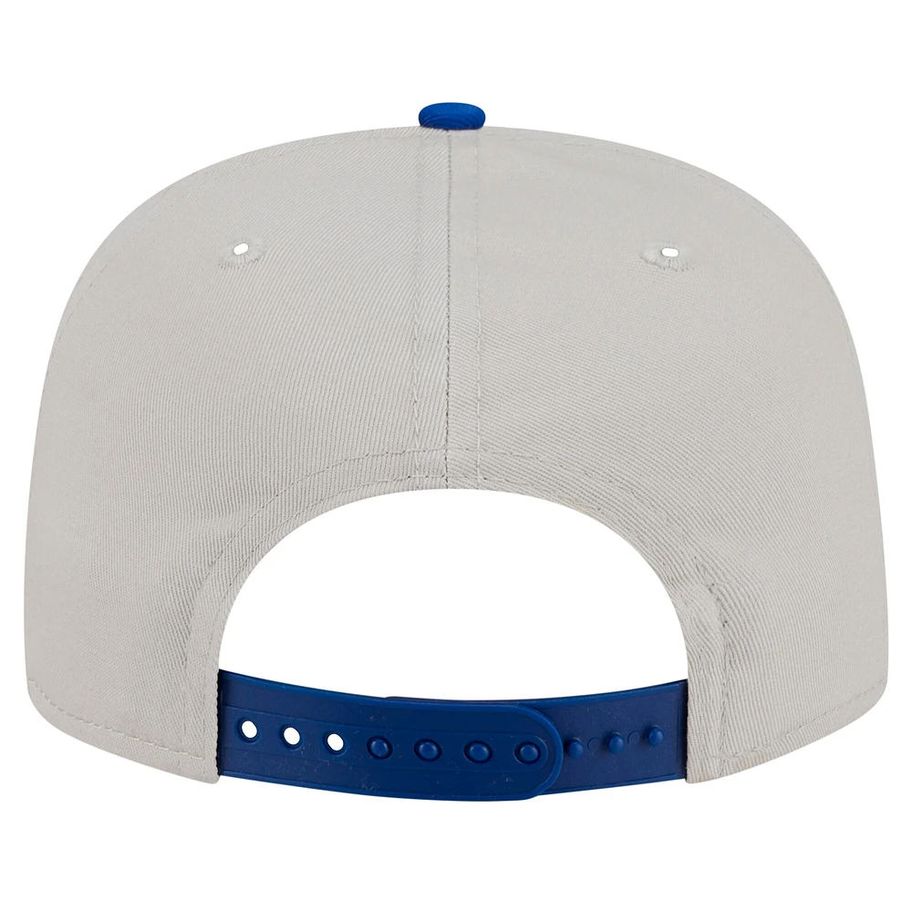 Men's New Era Stone/Royal New York Giants Athletic Golfer Snapback Hat