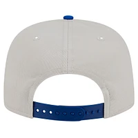 Men's New Era Stone/Royal New York Giants Athletic Golfer Snapback Hat