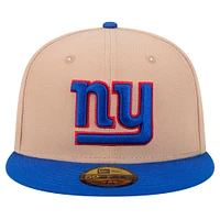 Men's New Era Tan York Giants  Logo Main 59FIFTY Fitted Hat