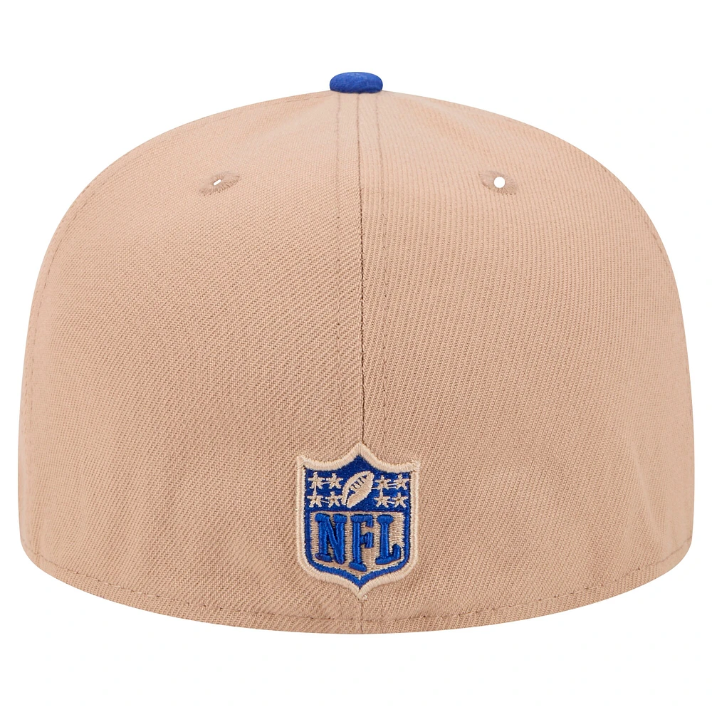 Men's New Era Tan York Giants  Logo Main 59FIFTY Fitted Hat