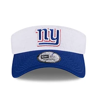 Men's New Era White/Royal New York Giants 2024 NFL Training Camp Adjustable Visor