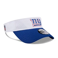 Men's New Era White/Royal New York Giants 2024 NFL Training Camp Adjustable Visor