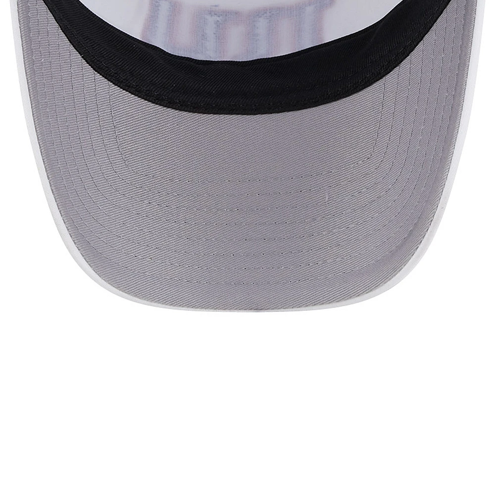Men's New Era White/Royal New York Giants Court Sport Foam Front A-Frame 9FORTY Adjustable Trucker Hat