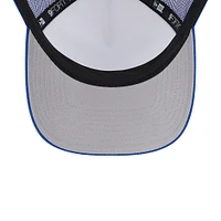 Men's New Era White/Royal New York Giants Stacked A-Frame Trucker 9FORTY Adjustable Hat