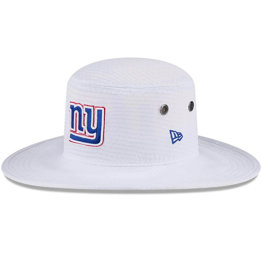 Bob New Era blanc pour homme des Giants de New York 2024 NFL Training Camp Panama