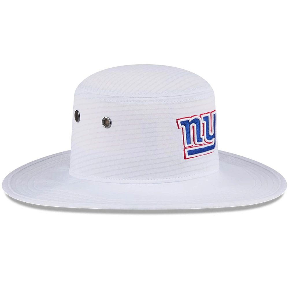 Bob New Era blanc pour homme des Giants de New York 2024 NFL Training Camp Panama