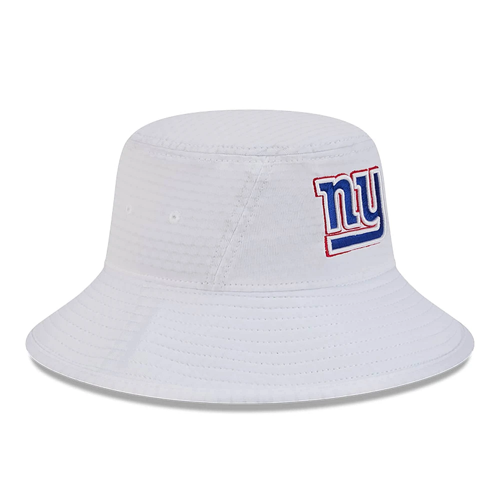 Men's New Era White New York Giants 2024 NFL Training Camp Stretch Bucket Hat