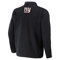 Men's NFL x Darius Rucker Collection by Fanatics Charcoal New York Giants Shacket Full-Snap Jacket