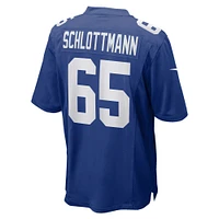 Men's Nike Austin Schlottmann  Royal New York Giants Team Game Jersey