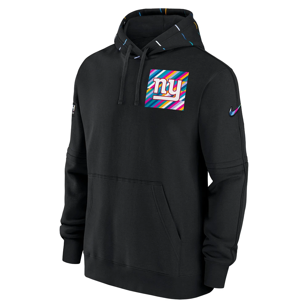 Chandail à capuchon pour homme NFL Crucial Catch Club des New York Giants 2023 Nike noir