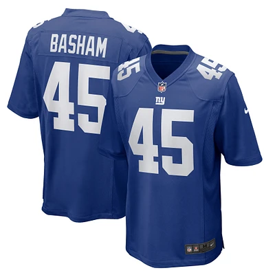 Maillot de match Nike Boogie Basham Royal New York Giants pour homme