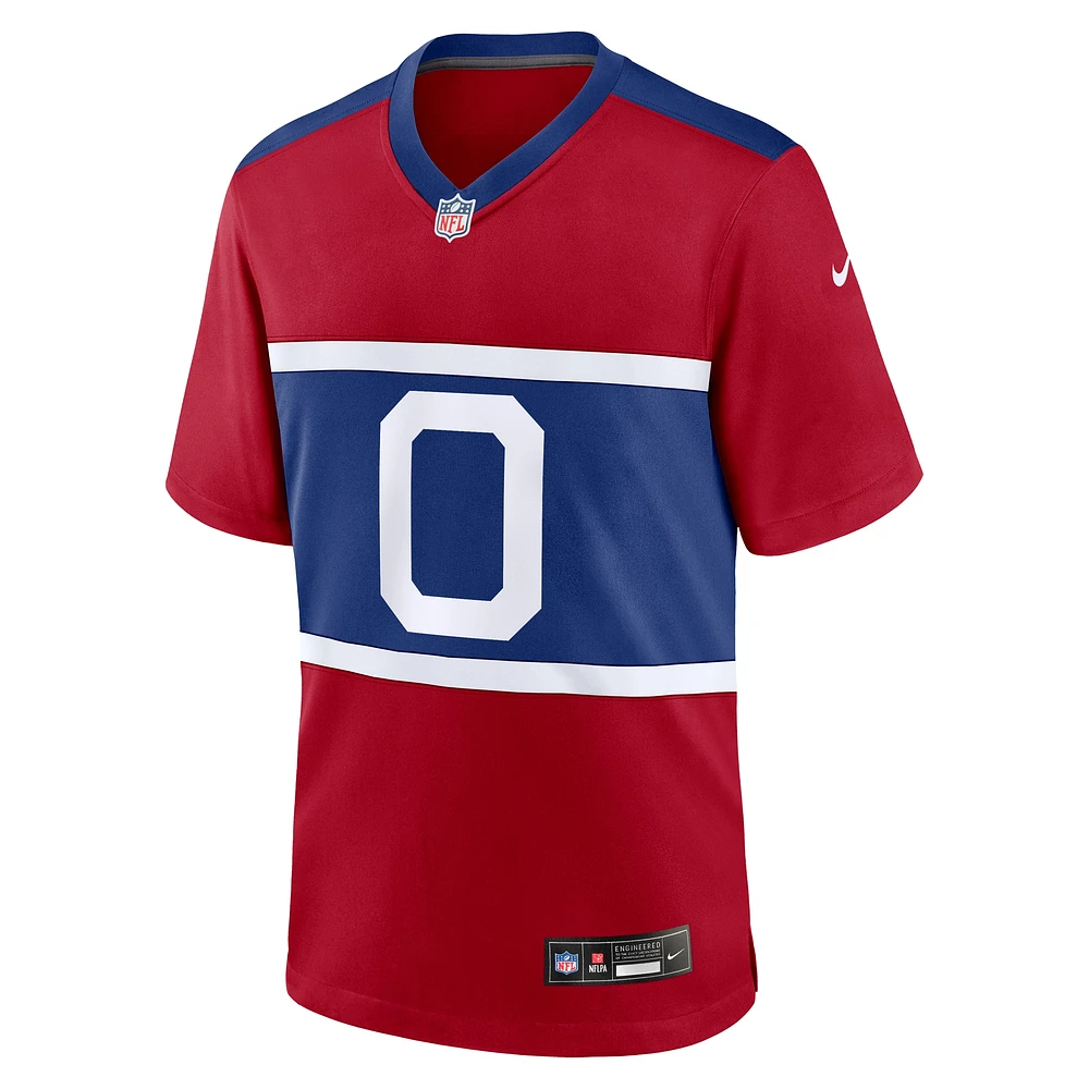 Men's Nike Brian Burns Century Red New York Giants Alternate Game Jersey