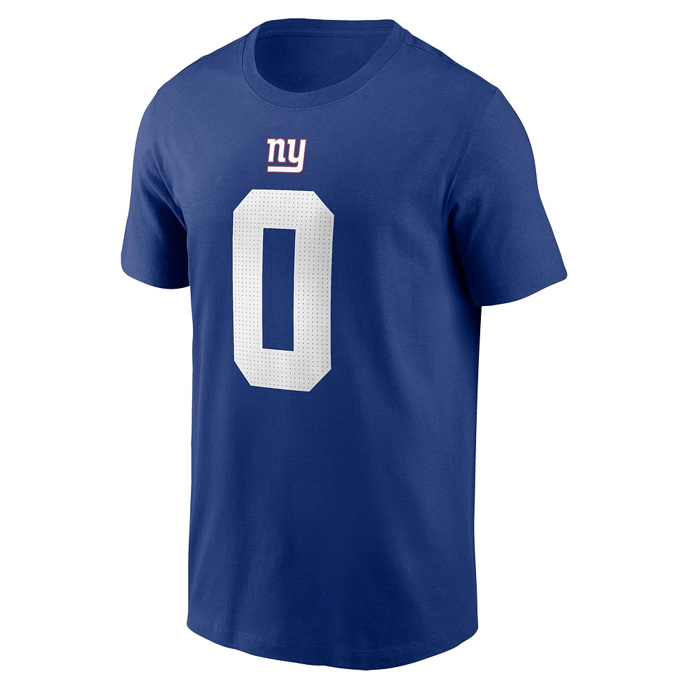 Men's Nike Brian Burns Royal New York Giants Player Name & Number T-Shirt