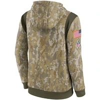 Men's Nike Camo New York Giants 2021 Salute To Service - Therma Performance Pullover Hoodie
