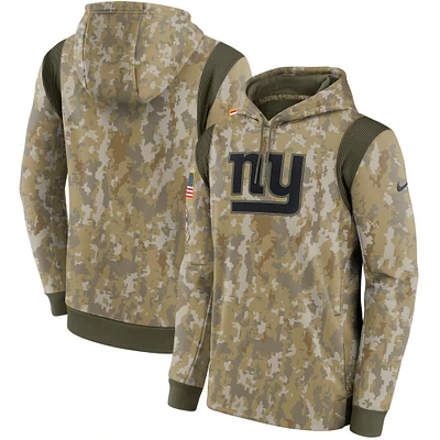 Men's Nike Camo New York Giants 2021 Salute To Service - Therma Performance Pullover Hoodie