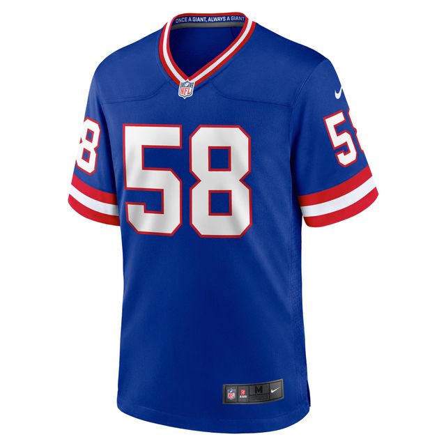 Maillot de match classique joueur retraité Nike Carl Banks Royal New York Giants pour homme