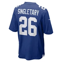 Men's Nike Devin Singletary  Royal New York Giants Team Game Jersey