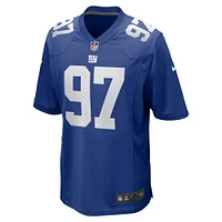 Men's Nike Dexter Lawrence II Royal New York Giants Team Game Player Jersey