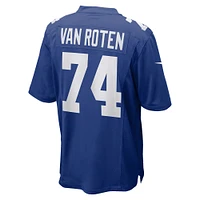 Men's Nike Greg Van Roten  Royal New York Giants Team Game Jersey