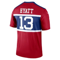 Men's Nike Jalin Hyatt Red New York Giants Alternate Legend Player Performance Top