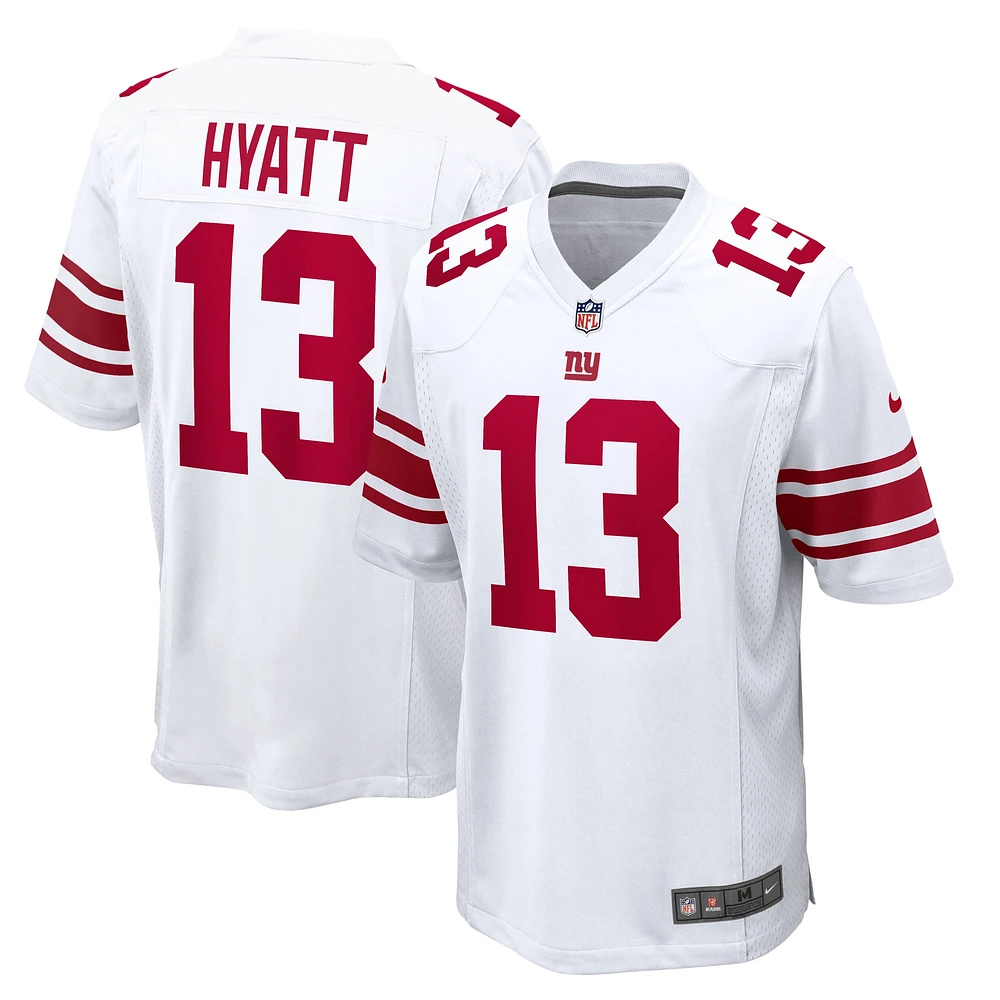 Men's Nike Jalin Hyatt White New York Giants Game Jersey