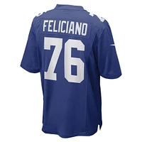 Men's Nike Jon Feliciano Royal New York Giants Game Player Jersey