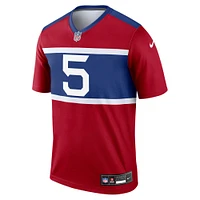 Maillot Nike Kayvon Thibodeaux rouge pour homme des New York Giants, légende alternative